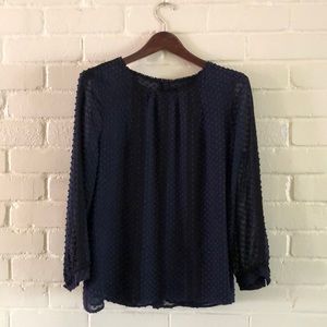J. Crew lace trim Swiss for blouse